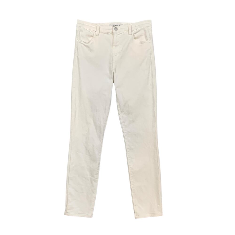 J Brand‎ Jeans Womens 27 White Stretch Slim Fit Mid Rise 5 Pockets Denim Ankle